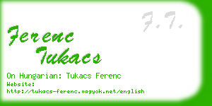 ferenc tukacs business card